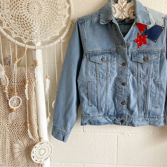 NWT Free People X Understated Leather Lone Star Denim Jacket - Picture 4 of 14